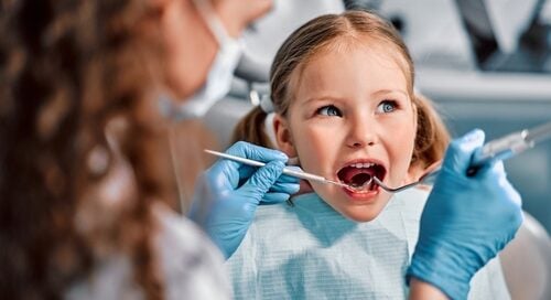 Child at the dentist