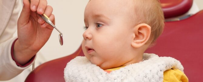 baby at the dentist