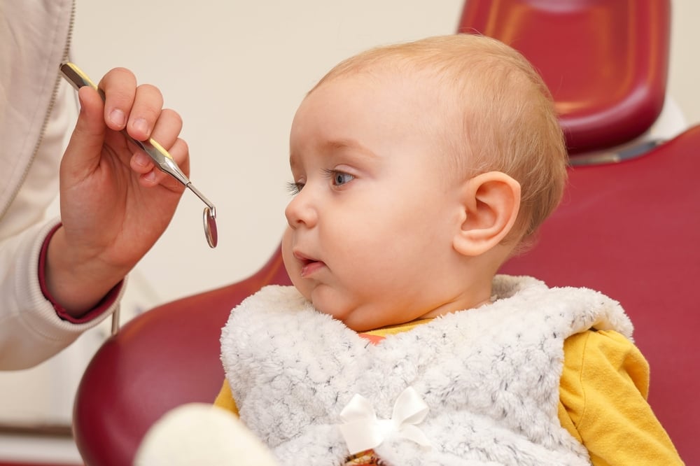 baby at the dentist