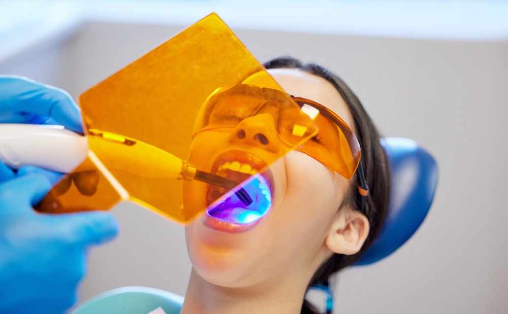 woman getting a filling
