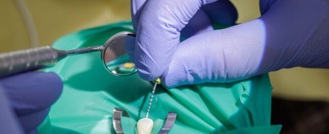 Root canal recovery - patient getting a root canal procedure
